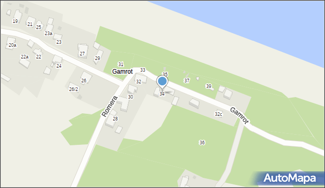 Chełm Śląski, Gamrot, 34, mapa Chełm Śląski
