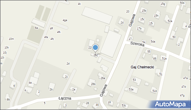 Chełmiec, Gajowa, 26c, mapa Chełmiec