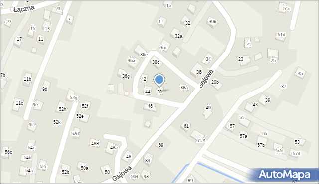 Chełmiec, Gajowa, 38, mapa Chełmiec