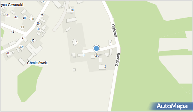 Chmielów, Gajowa, 2A, mapa Chmielów
