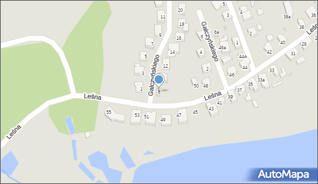 Chodzież, Gałczyńskiego Konstantego Ildefonsa, 8, mapa Chodzież