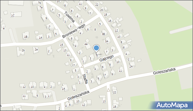 Chojnów, Gajcego Tadeusza, 5, mapa Chojnów