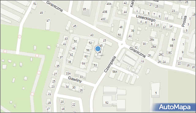 Chorzów, Gawliny Józefa, ks. bp., 51, mapa Chorzów