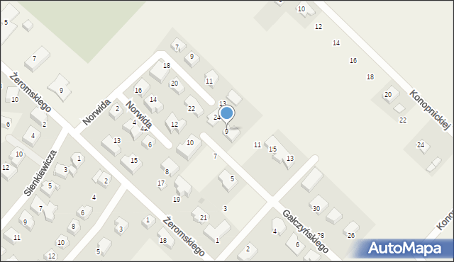 Chwaszczyno, Gałczyńskiego Konstantego Ildefonsa, 9, mapa Chwaszczyno