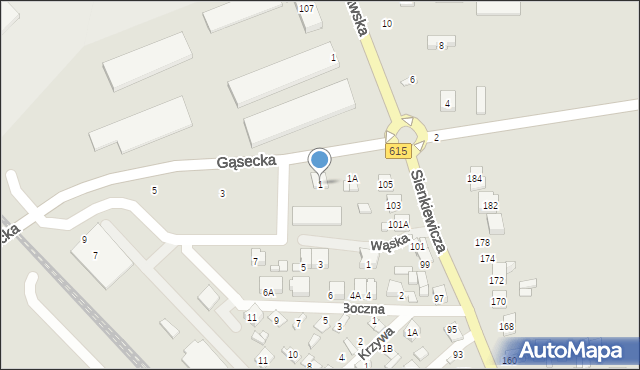 Ciechanów, Gąsecka, 1, mapa Ciechanów