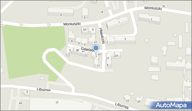 Cieszyn, Gawlasa Jana, 1, mapa Cieszyna