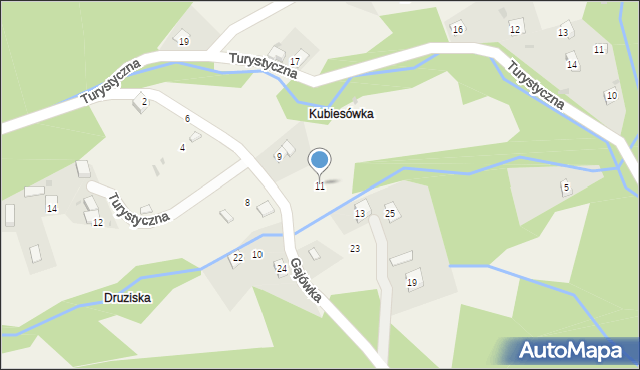 Cisiec, Gajówka, 11, mapa Cisiec