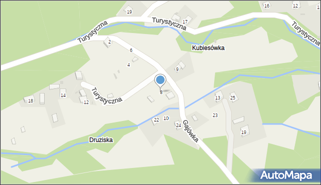 Cisiec, Gajówka, 8, mapa Cisiec