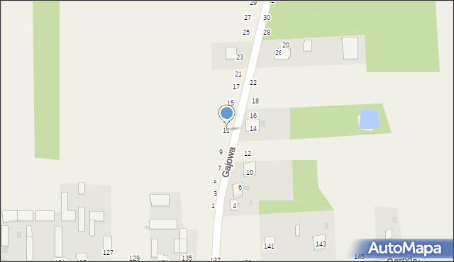 Cykarzew Północny, Gajowa, 11, mapa Cykarzew Północny