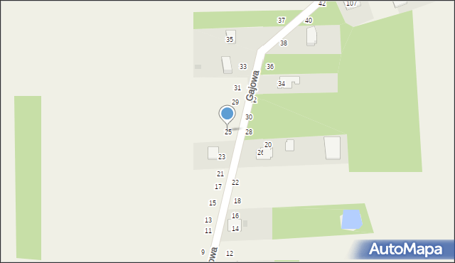 Cykarzew Północny, Gajowa, 25, mapa Cykarzew Północny