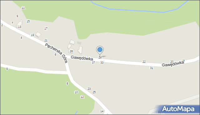 Czchów, Gawędówka, 24, mapa Czchów