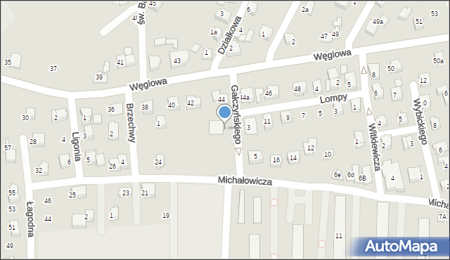 Czechowice-Dziedzice, Gałczyńskiego Konstantego Ildefonsa, 4, mapa Czechowic-Dziedzic