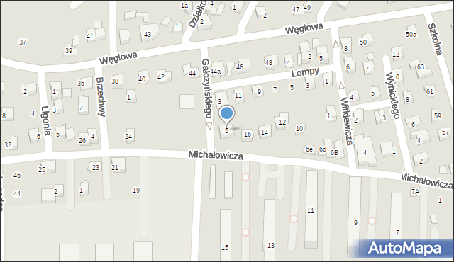 Czechowice-Dziedzice, Gałczyńskiego Konstantego Ildefonsa, 5, mapa Czechowic-Dziedzic
