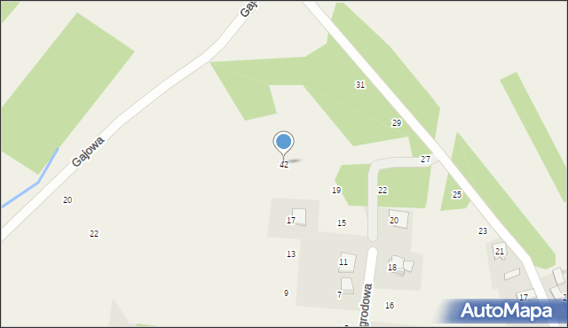 Czernichów, Gajowa, 42, mapa Czernichów