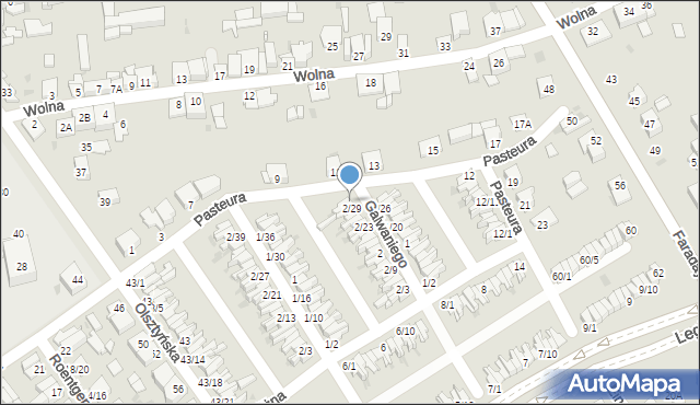 Częstochowa, Galwaniego Luigi, 2/31, mapa Częstochowy