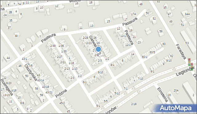 Częstochowa, Galwaniego Luigi, 2/7, mapa Częstochowy