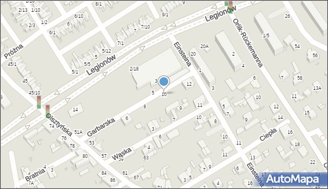 Częstochowa, Garbarska, 10, mapa Częstochowy