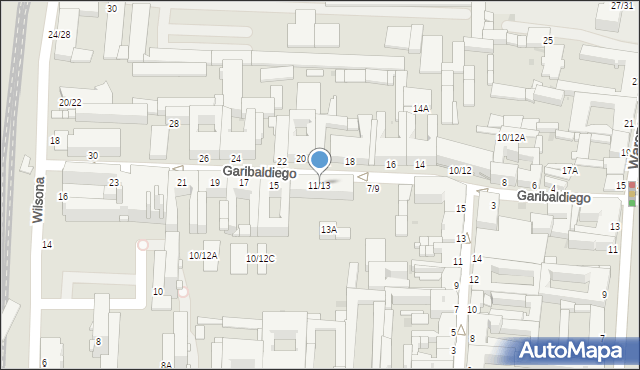 Częstochowa, Garibaldiego Giuseppe, 11/13, mapa Częstochowy