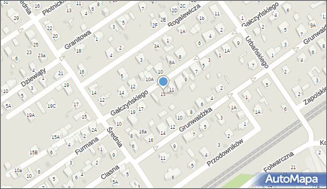 Dąbrowa Górnicza, Gałczyńskiego Konstantego Ildefonsa, 13, mapa Dąbrowa Górnicza