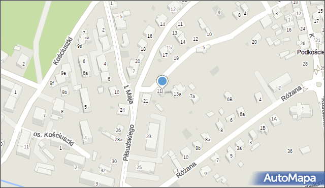 Dąbrowa Tarnowska, Garbarska, 13, mapa Dąbrowa Tarnowska