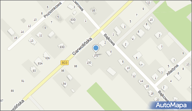 Dąbrówka-Ług, Garwolińska, 102, mapa Dąbrówka-Ług