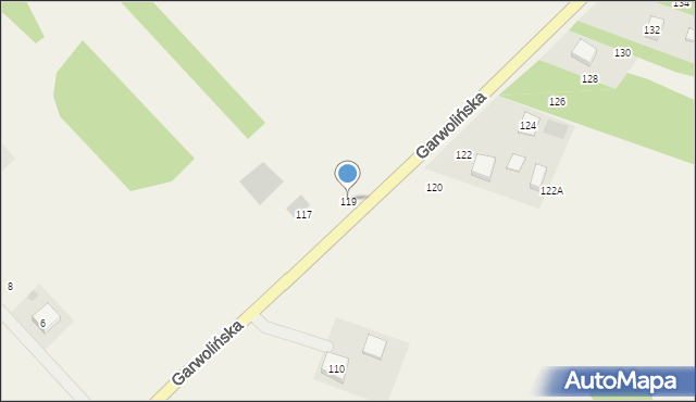 Dąbrówka-Ług, Garwolińska, 119, mapa Dąbrówka-Ług