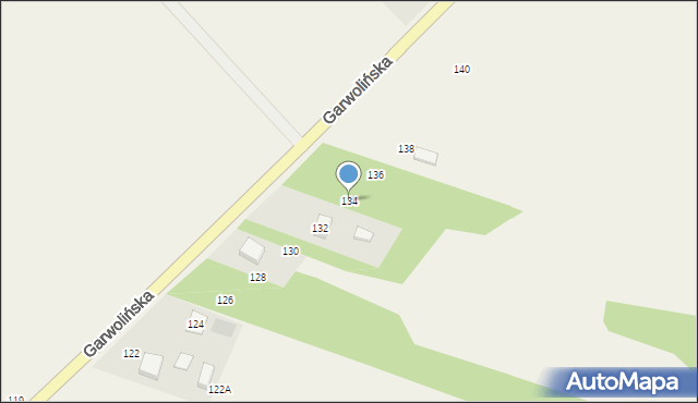 Dąbrówka-Ług, Garwolińska, 134, mapa Dąbrówka-Ług