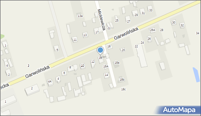 Dąbrówka-Ług, Garwolińska, 16, mapa Dąbrówka-Ług