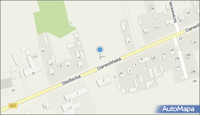 Dąbrówka-Ług, Garwolińska, 3, mapa Dąbrówka-Ług