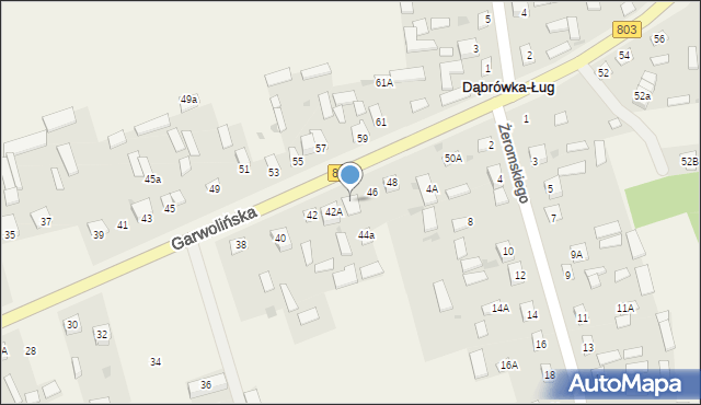 Dąbrówka-Ług, Garwolińska, 44, mapa Dąbrówka-Ług