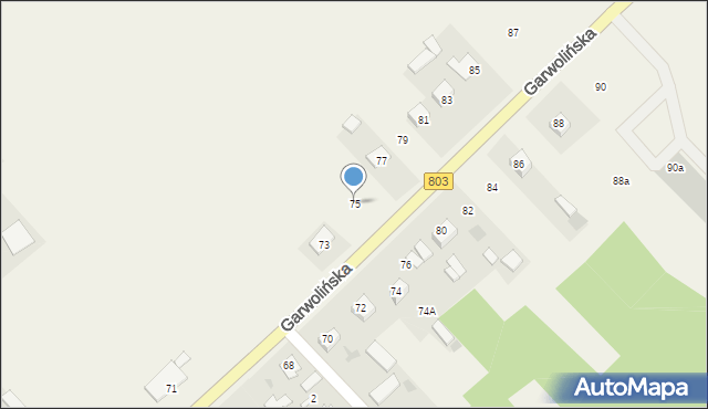 Dąbrówka-Ług, Garwolińska, 75, mapa Dąbrówka-Ług