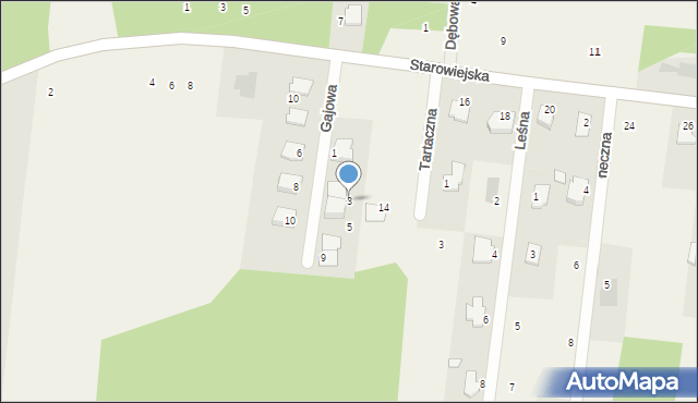 Dąbrówki, Gajowa, 3, mapa Dąbrówki