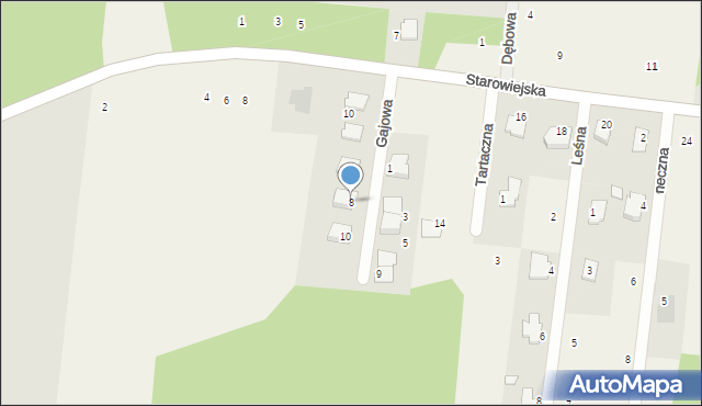 Dąbrówki, Gajowa, 8, mapa Dąbrówki