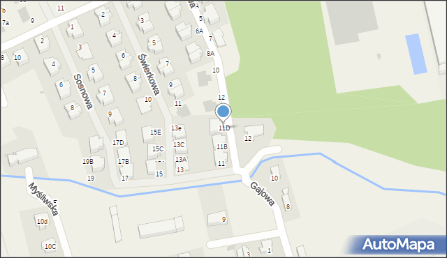 Długołęka, Gajowa, 11D, mapa Długołęka