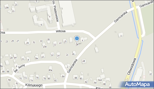 Dobczyce, Garncarska, 2a, mapa Dobczyce