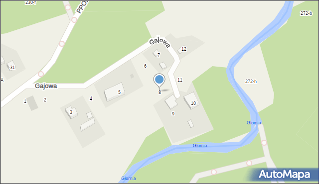 Dobrzyca, Gajowa, 8, mapa Dobrzyca