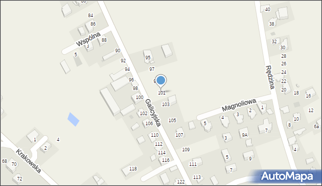 Dojazdów, Galicyjska, 101, mapa Dojazdów