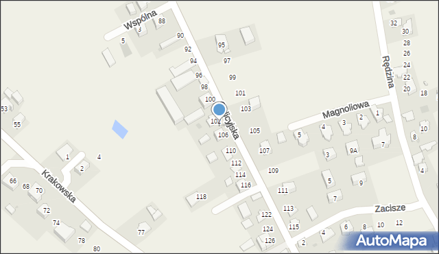Dojazdów, Galicyjska, 104, mapa Dojazdów