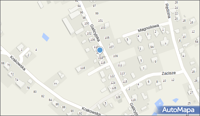 Dojazdów, Galicyjska, 114, mapa Dojazdów