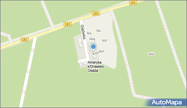 Drawsko, Gajówka, 4, mapa Drawsko