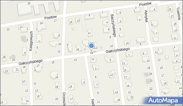 Duchnice, Gałczyńskiego Konstantego Ildefonsa, 14, mapa Duchnice