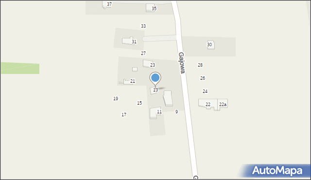 Dys, Gajowa, 13, mapa Dys