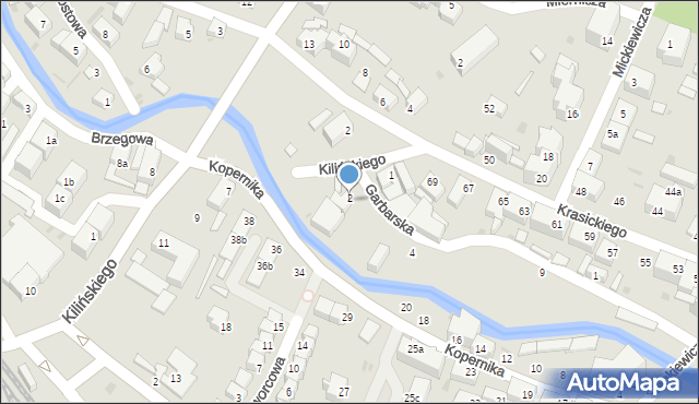 Dzierżoniów, Garbarska, 2a, mapa Dzierżoniów