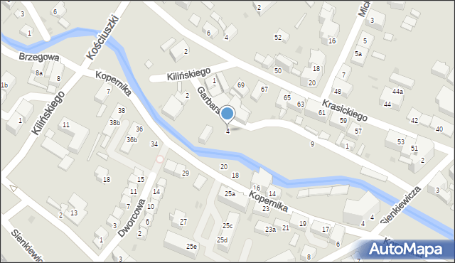 Dzierżoniów, Garbarska, 4, mapa Dzierżoniów