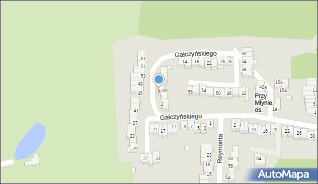 Elbląg, Gałczyńskiego Konstantego Ildefonsa, 6, mapa Elbląga