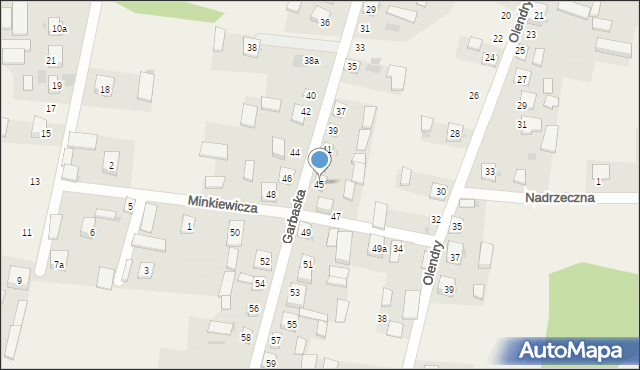 Filipów, Garbaska, 45, mapa Filipów