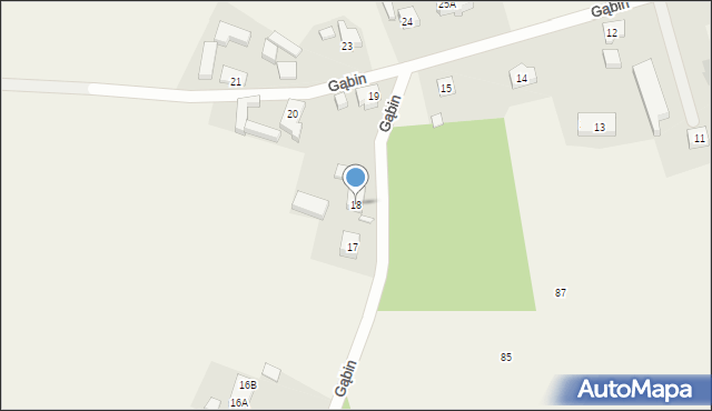 Gąbin, Gąbin, 18, mapa Gąbin