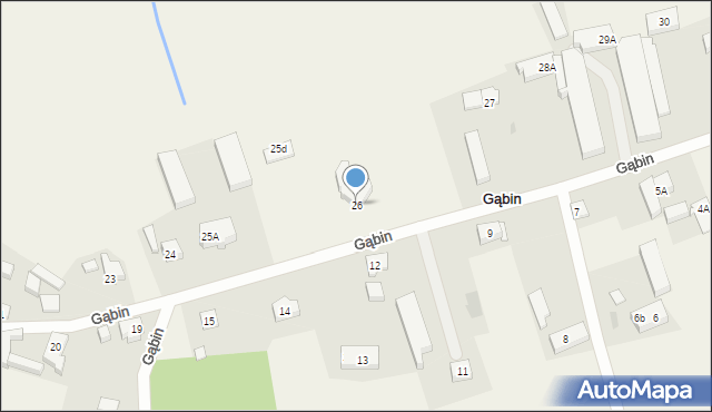 Gąbin, Gąbin, 26, mapa Gąbin