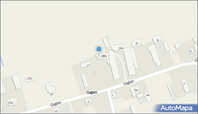 Gąbin, Gąbin, 28B, mapa Gąbin