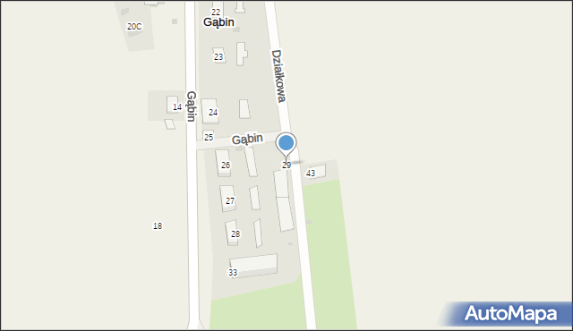 Gąbin, Gąbin, 29, mapa Gąbin